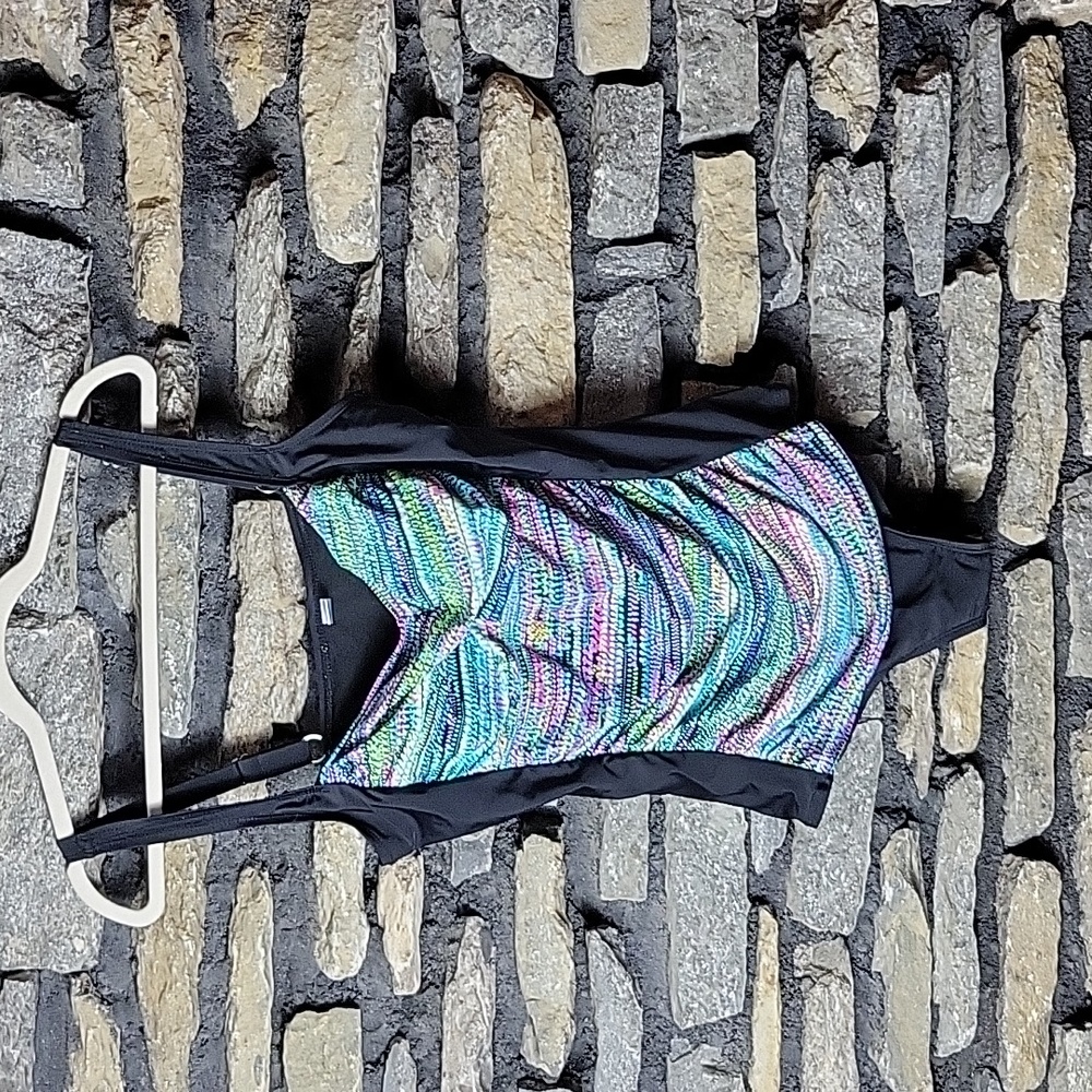 Women's Tropical escape one piece bathing suit sz 14 - Picture 1 of 5